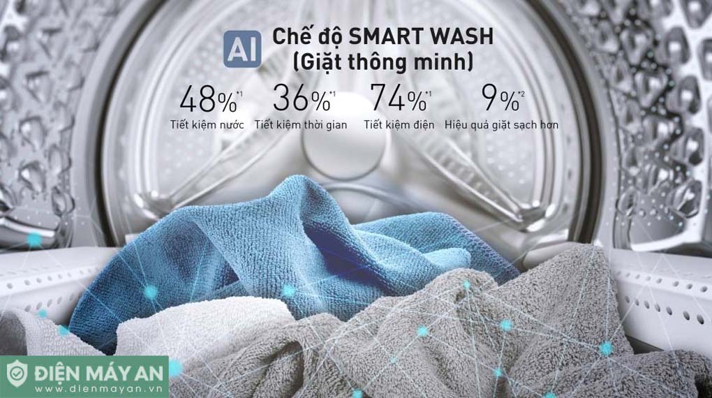 Máy Giặt Sấy Panasonic Inverter giặt 10kg sấy 6kg NA-S106FR1BV